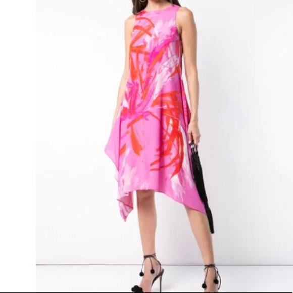NWT Josie Natori Prism Abstract-Print Dress - Picture 1 of 12